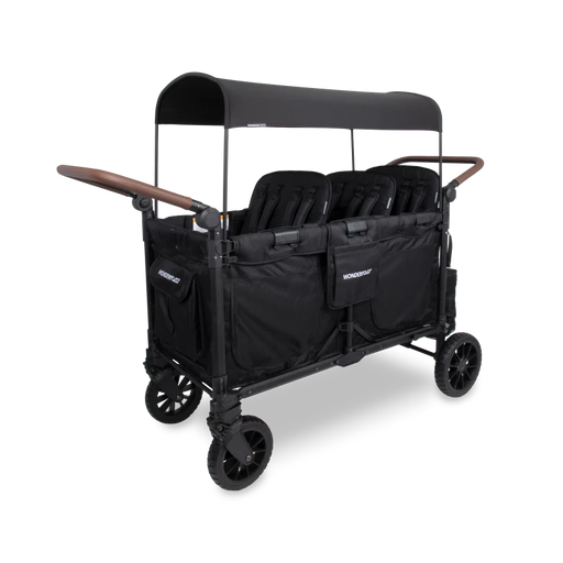 Shop Wonderfold W6 Luxe Pro Stroller Wagon, 2025, Jet Black at GoodBuy Gear