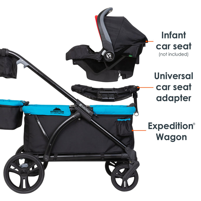 Baby Trend Expedition 2-in-1 Stroller Wagon PLUS, Ultra Marine