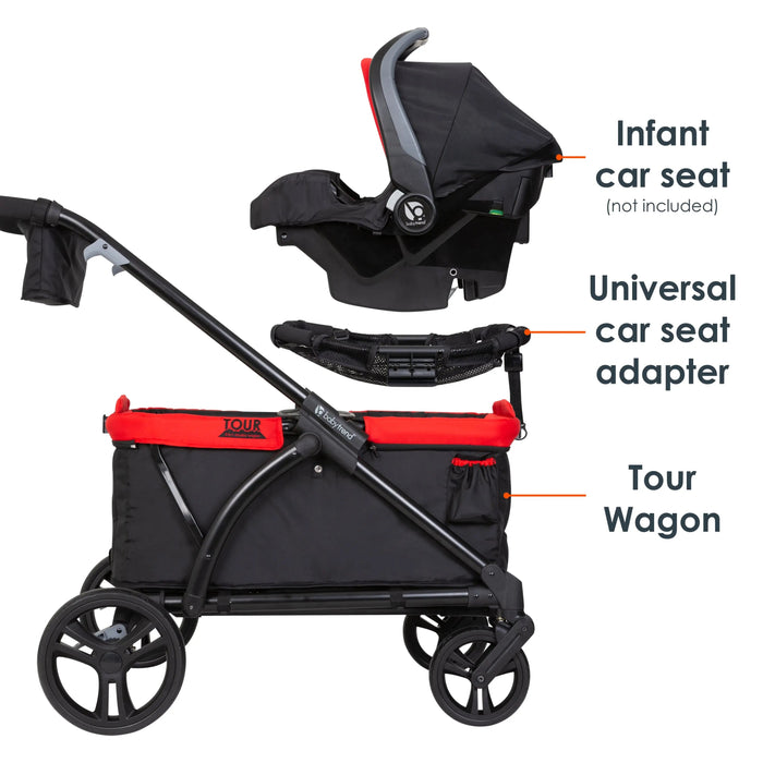 Shop Baby Trend Tour™ 2-in-1 Stroller Wagon, Mars Red at GoodBuy Gear