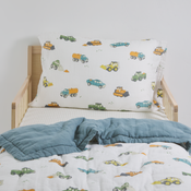 Shop Little Unicorn Cotton Muslin Toddler Bedding 3 Piece Set, Work Trucks at GoodBuy Gear