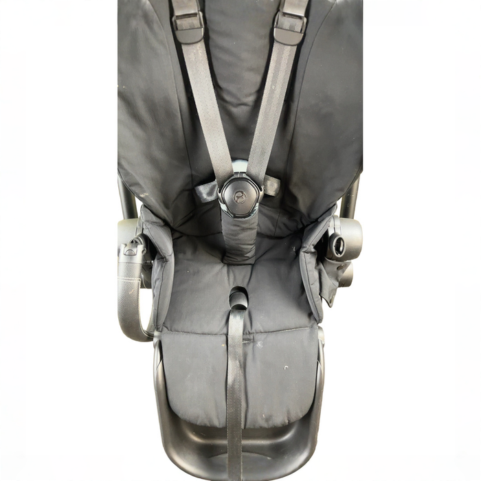 Shop DRAFT - Cybex E-PRIAM Electric Stroller, 2021, Chrome With Black Details, Deep Black, without Battery at GoodBuy Gear