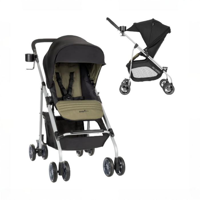 Shop Evenflo Reversi Lightweight Reversible Stroller, 2025, Leonis Green at GoodBuy Gear