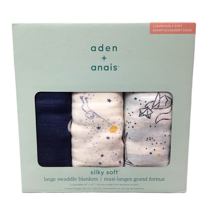 Aden + Anais Silky Soft Swaddles, 3 Pack, Stargaze