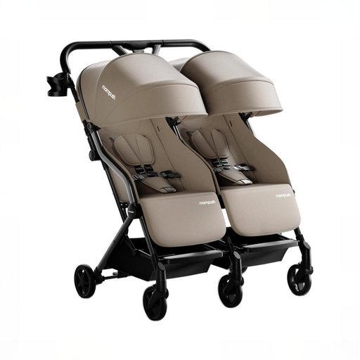 Shop Mompush Lithe Double Stroller, 2026, Khaki at GoodBuy Gear