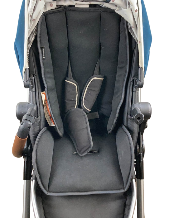 Mockingbird Single to Double Stroller with Accessories, 2020, Silver with Penny Leather, Watercolor Drops, Sea