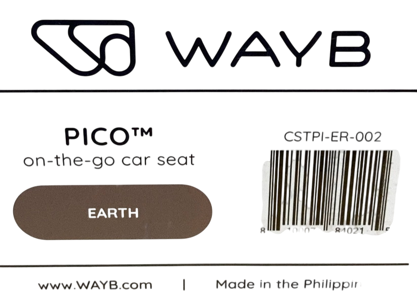 Shop WAYB Pico Portable Car Seat, 2023, Earth at GoodBuy Gear
