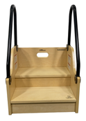 Shop Little Partners Reach-Up Kids Step Stool With Handles & Rails, Natural at GoodBuy Gear