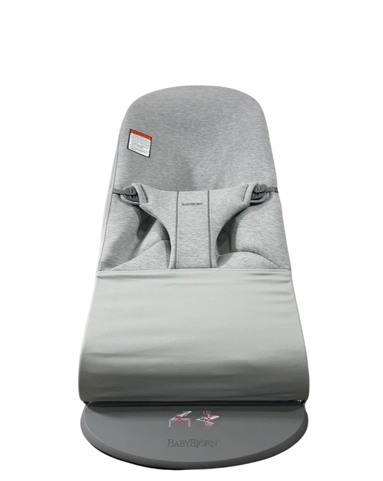 Shop BabyBjorn Bouncer Bliss, Dark Gray Frame, Light Gray 3D Jersey at GoodBuy Gear