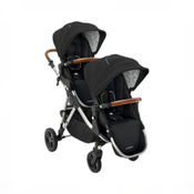 Shop Mockingbird Single to Double 2.0 Stroller, 2025, Sea, Silver With Penny Leather, Watercolor Drops at GoodBuy Gear