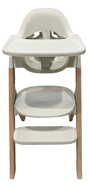Mockingbird High Chair, Natural Beech, White
