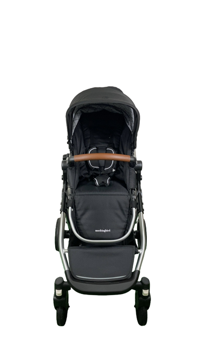 Shop Mockingbird Single to Double 2.0 Stroller, 2024, Black, Silver With Penny Leather, Windowpane at GoodBuy Gear