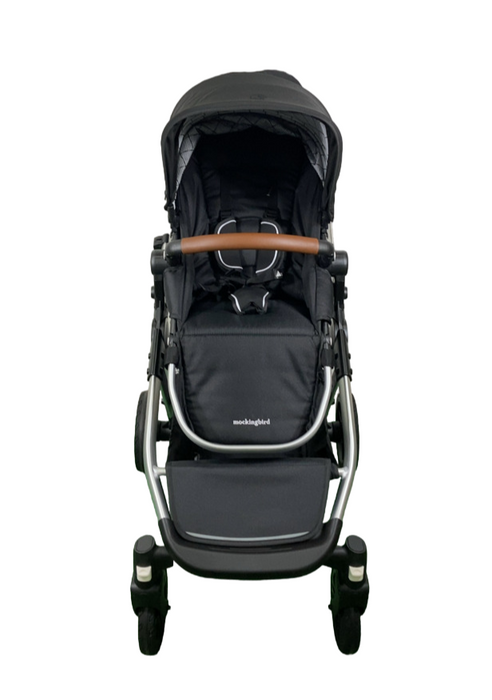 Shop Mockingbird Single to Double 2.0 Stroller, Black, Windowpane, Silver With Penny Leather, 2024 at GoodBuy Gear