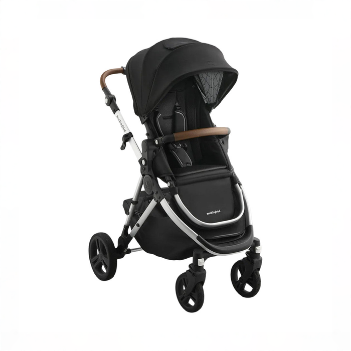Shop Mockingbird Single 3.0 Stroller, 2025, Black Windowpane, Silver with Penny Leather at GoodBuy Gear