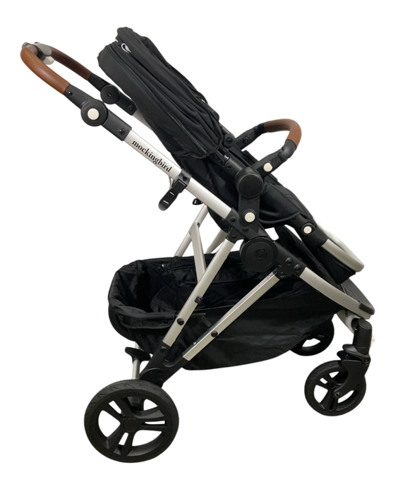 Shop Mockingbird Single 2.0 Stroller, 2024, Black, Silver With Penny Leather, Watercolor Drops at GoodBuy Gear
