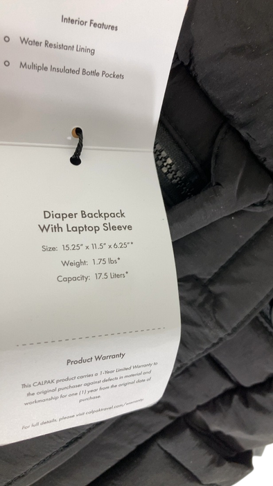 Shop Calpak Diaper Backpack with Laptop Sleeve, Black at GoodBuy Gear