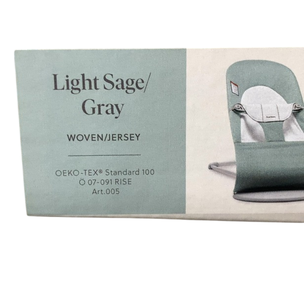 Shop BabyBjorn Bouncer Balance Bundle With Toy Bar, Light Gray Frame, Light Sage/Gray, Pastel Googly Eyes at GoodBuy Gear