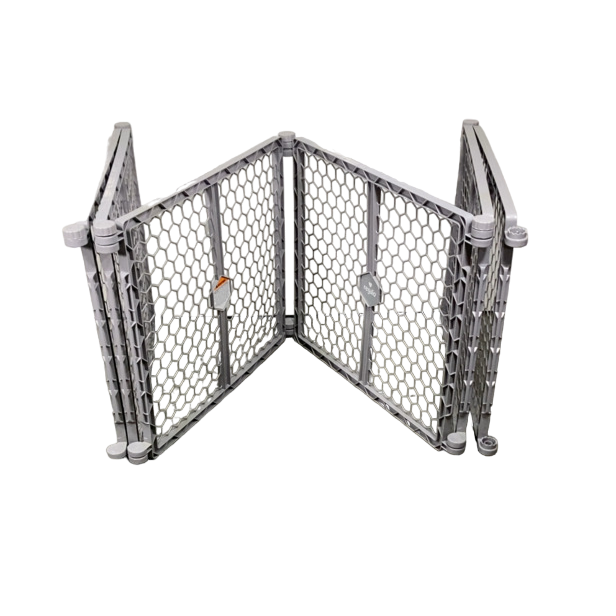 Regalo 2-in-1 Plastic Play Yard and Safety Gate, Gray
