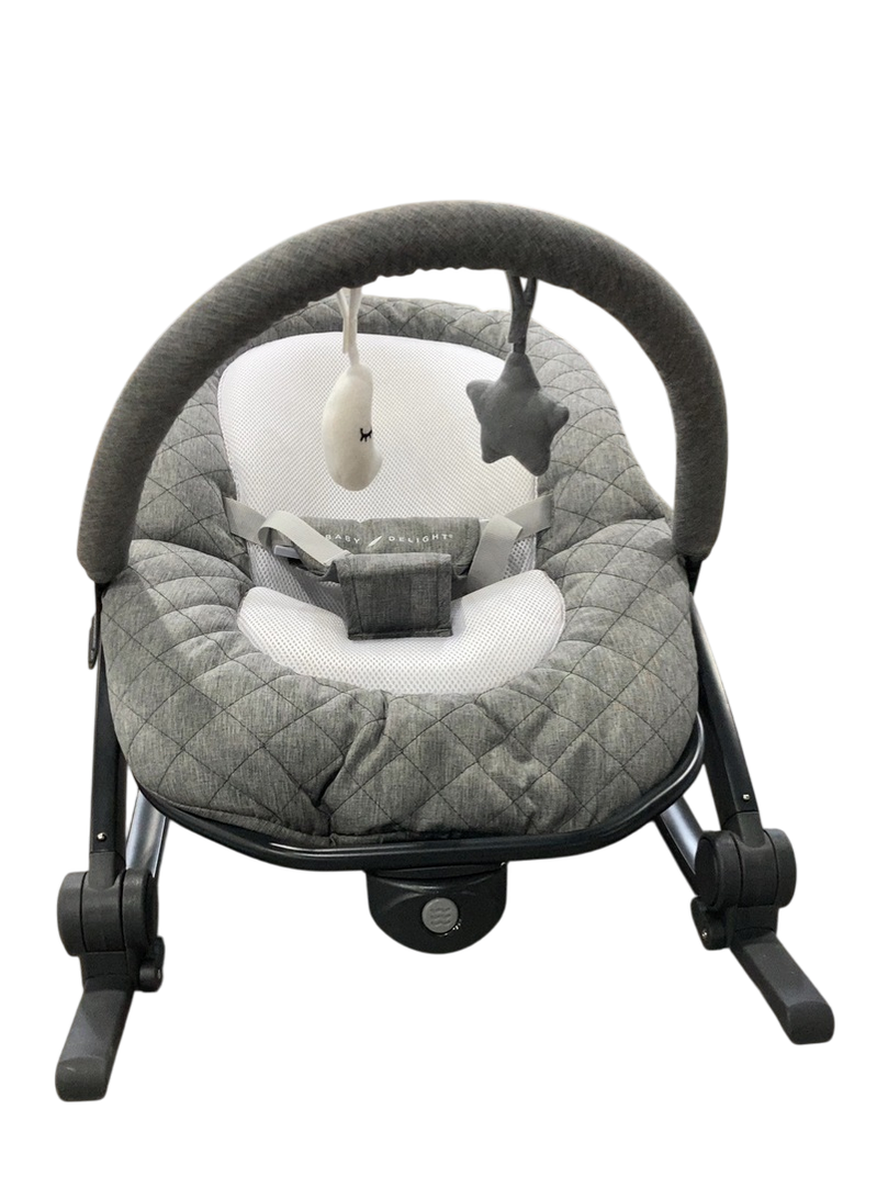 Baby Delight Go With Me Aura Deluxe Portable Rocker & Bouncer, Quilted ...
