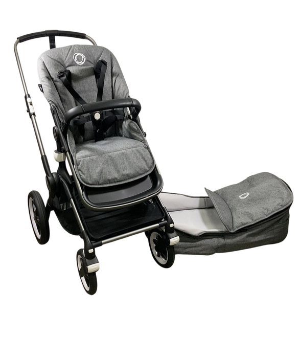 Bugaboo Fox 3 Stroller, 2021, Graphite, Grey Melange, No Canopy