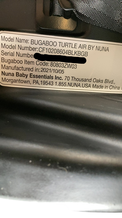 Shop Bugaboo Turtle Air By Nuna Car Seat, 2021, Black at GoodBuy Gear