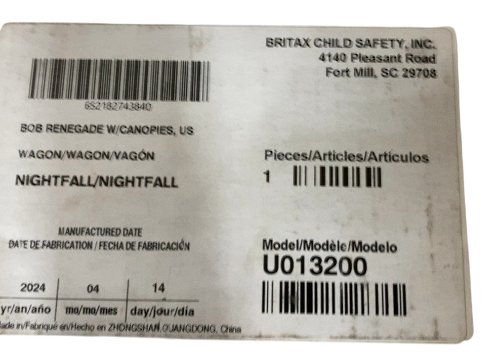 Shop BOB Renegade 3 Seats Canopy Stroller Wagon, 2023, Nightfall at GoodBuy Gear