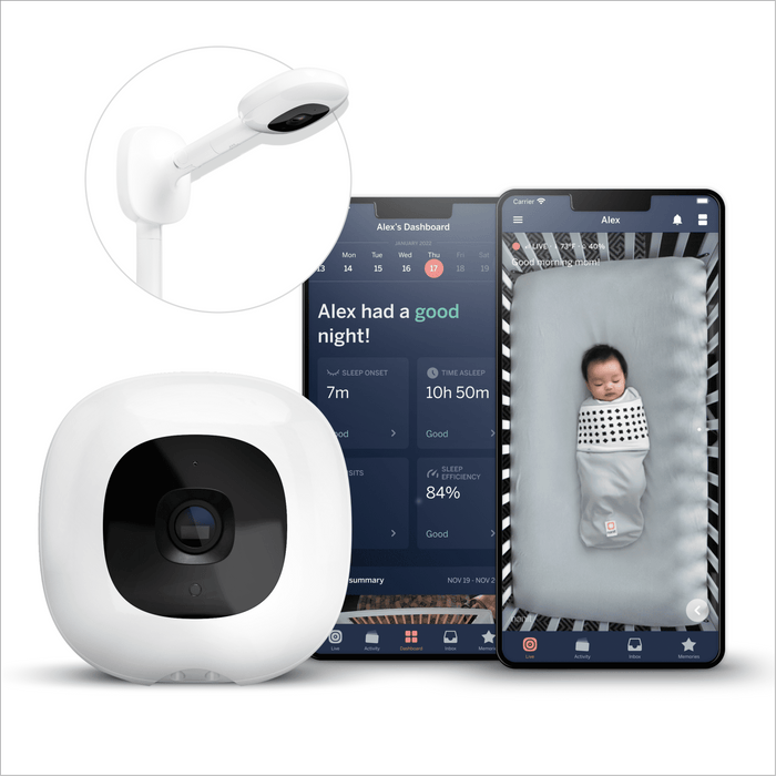 Nanit Pro HD Baby Monitor with Wall Mount, White