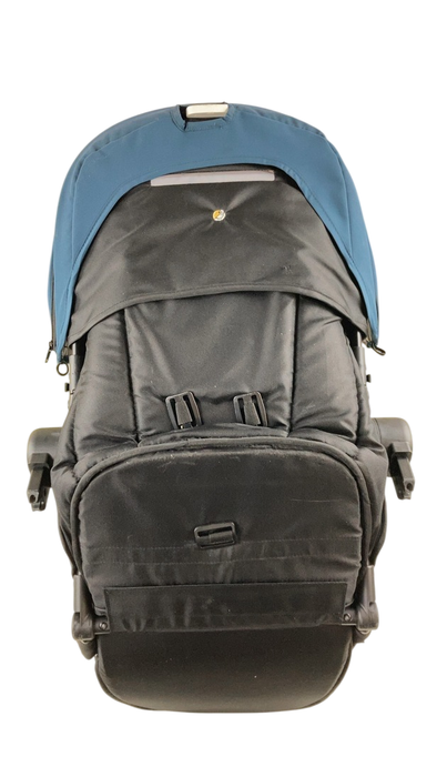 Shop Mockingbird 2nd Seat Kit with Extendable Canopy, Sea, Silver With Penny Leather, Windowpane at GoodBuy Gear