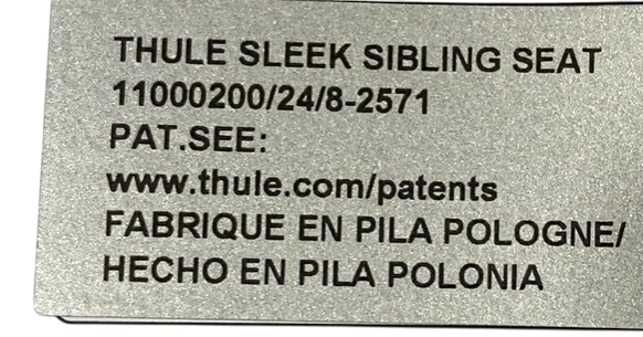 Shop Thule Sleek Sibling Seat, Aluminum, Grey Melange, 2024 at GoodBuy Gear