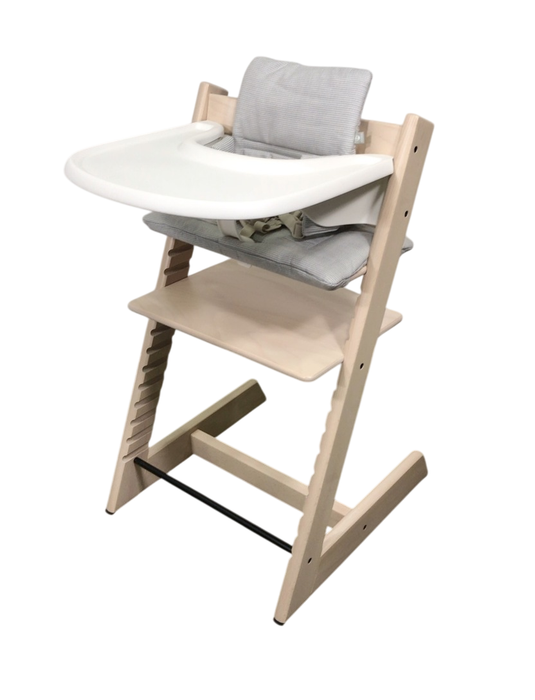 Stokke Tripp Trapp High Chair Complete² + Newborn Set, Nordic Grey, Whitewash