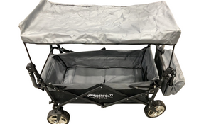 Shop Wonderfold S4 Push & Pull Premium Utility Folding Wagon with Canopy, Black, S Series at GoodBuy Gear