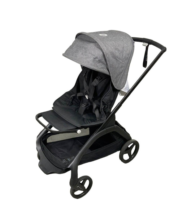 Bugaboo Dragonfly Stroller, 2023, Black, Grey Melange, Midnight Black