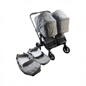Shop Bugaboo Donkey 3 Duo Stroller, 2021, Black, Grey Melange, Grey Melange at GoodBuy Gear
