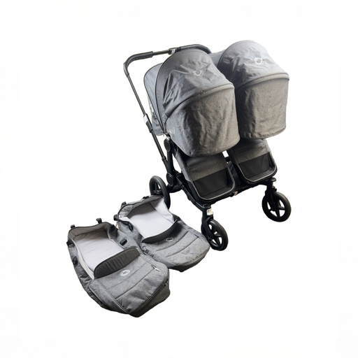 Shop Bugaboo Donkey 3 Duo Stroller, 2021, Black, Grey Melange, Grey Melange at GoodBuy Gear