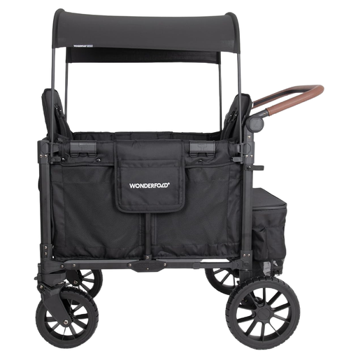 Shop Wonderfold W2 Luxe Pro Double Stroller Wagon, 2 Seater, Jet Black at GoodBuy Gear