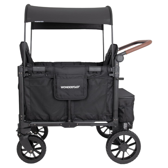 Shop Wonderfold W2 Luxe Pro Double Stroller Wagon, 2 Seater, Jet Black at GoodBuy Gear