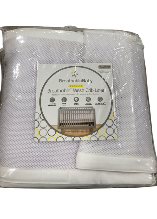 Shop Breathable Baby Mesh Crib Liner, Full Size/4 Sides, White at GoodBuy Gear