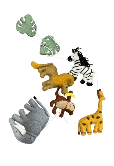 Shop Nivas Jungle Animals Felt Garland, Safari at GoodBuy Gear