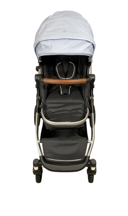 Shop Mockingbird Single to Double 2.0 Stroller, Sky, Watercolor Drops, Silver With Penny Leather, 2024 at GoodBuy Gear
