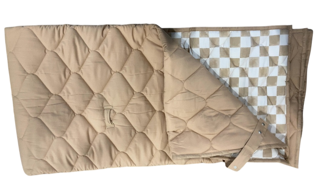 Shop Toki Kids Picnic Blanket, 60"x 84", Checker Toffee at GoodBuy Gear