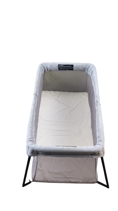Shop BabyBjorn Travel Crib Light Bundle with Fitted Sheet, Silver at GoodBuy Gear