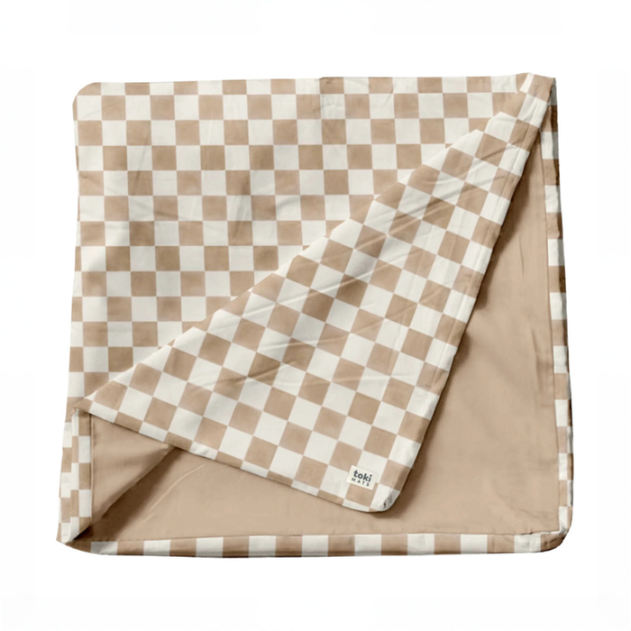 Shop Toki Kids Mega Mat Cover 55"x55", Checker Toffee at GoodBuy Gear