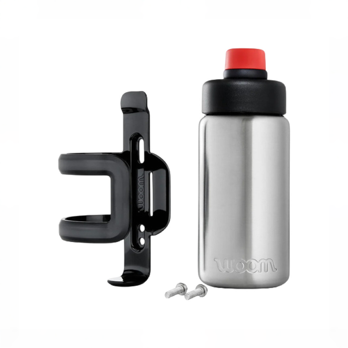 Shop Woom GLUG Stainless Steel Bottle + Bottle Cage, Stainless at GoodBuy Gear