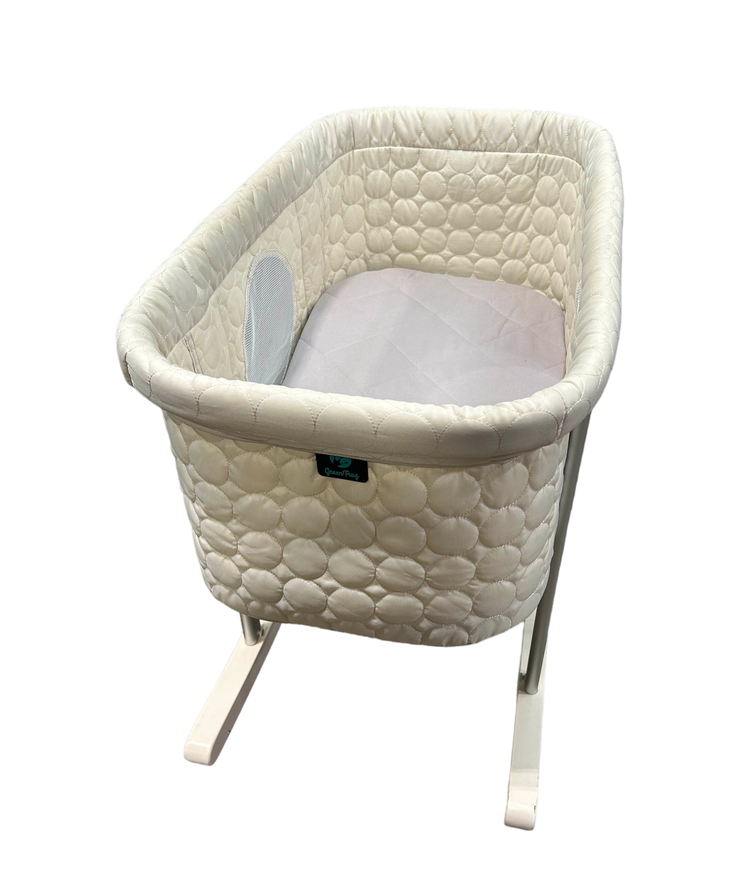 Green frog lily pod bassinet clearance