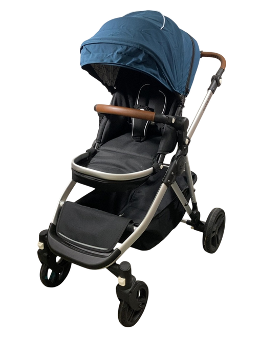 Shop Mockingbird Single to Double 2.0 Stroller, 2024, Sea, Silver With Penny Leather, Windowpane at GoodBuy Gear