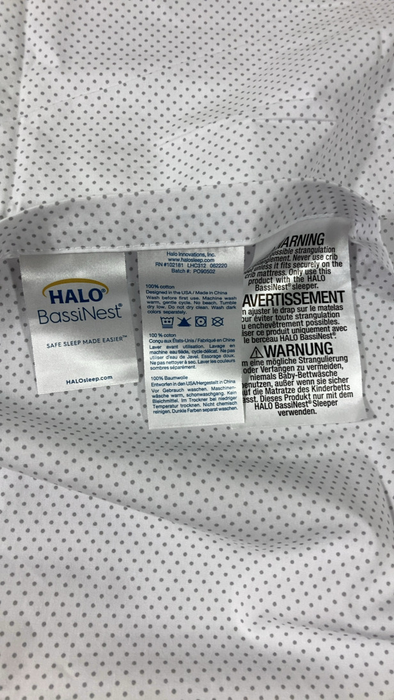 Shop Halo BassiNest Sleeper Fitted Sheet, Grey Pin Dot at GoodBuy Gear