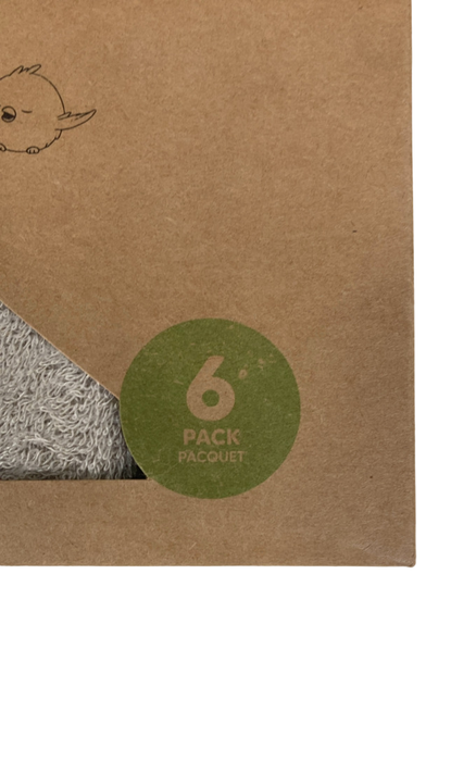 Shop KeaBabies Bamboo Washcloths 6 Pack, White at GoodBuy Gear