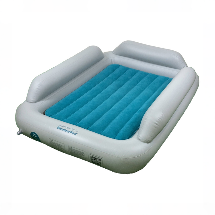 Shop SlumberPod SlumberTot Inflatable Toddler Bed, Gray/Teal at GoodBuy Gear