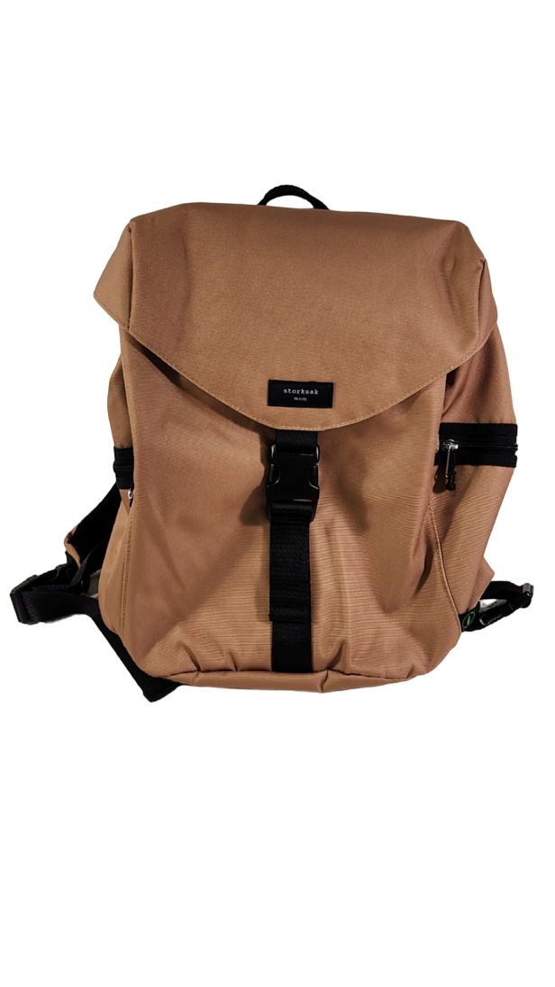 StorkSak Eco Backpack Diaper Bag, Toffee display picture 1