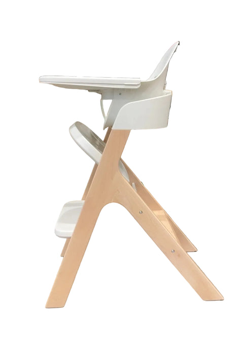 Mockingbird High Chair, Natural Beech, White