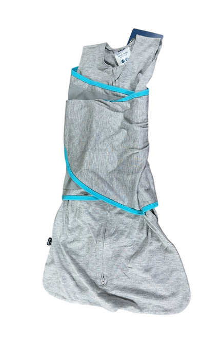 Shop Halo Ideal Temp Swaddle, Grey/Aqua, Small at GoodBuy Gear